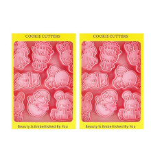 2 Set Mini Animal Pattern Rabbit Cookie Cutter Cartoon Toast Biscuit Stamp Cake Baking Decoration Mold