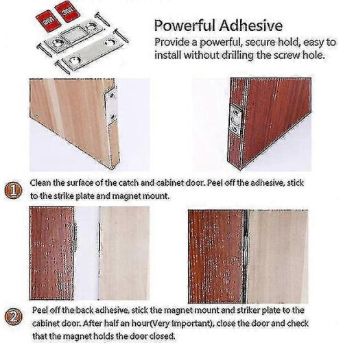 4-pack Magnetic Lock Cabinet Door Closer Utility 1