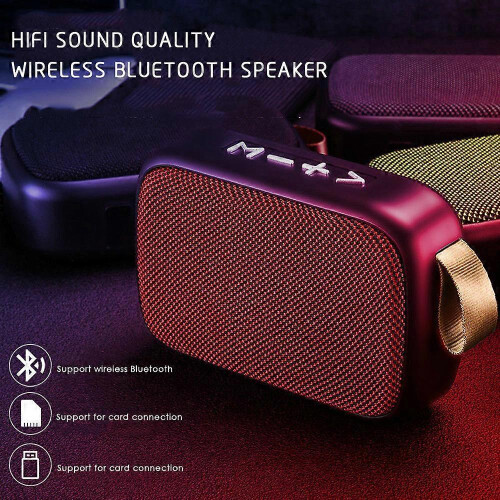 (Red) Portable Mini Wireless Speaker 42 Bluetooth Speaker Sound Box Radio Speaker 2