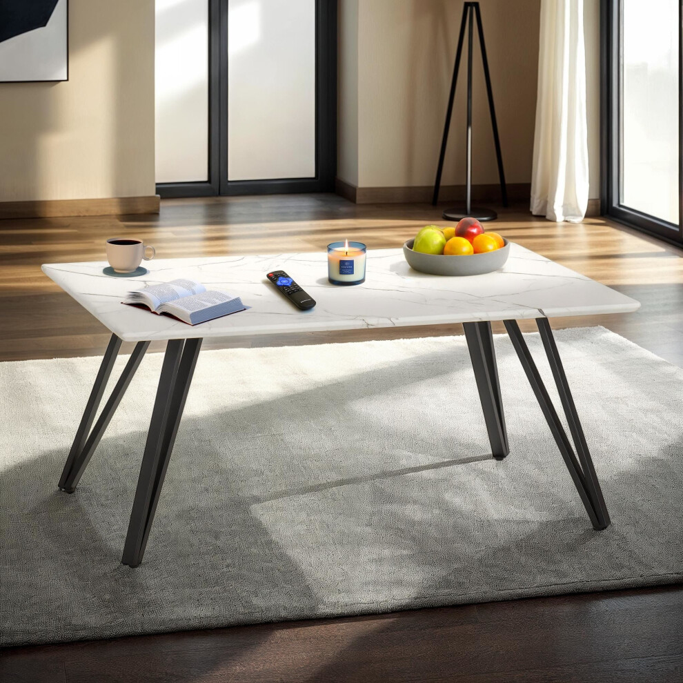 Seconique Marlow Coffee Table White Marble Effect Not,Specified
