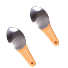 2pcs Multi-Purpose Mango Slicer Scooping Spoon,Stainless Steel Multifunctional Slicer