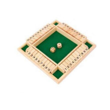 (green)Funny Family Games-Shut The Box Wooden Dice Board Game