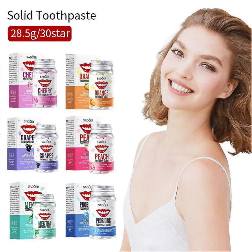 (Warm white 1pc) Whitening and Cleaning Toothpaste Fruit Flavor 1