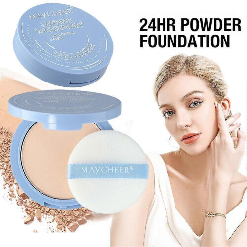 (A) Silk Soft Mist Powder Cake Long-lasting Waterproof Powder Press Powder Smooth 2