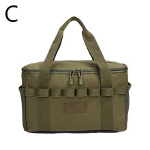 (Blue) Outdoor Cutlery Storage Bag, Camping Large Capacity Picnic Bag