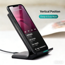 15W inductive wireless charging station, compatible with iPhone 16, 14, 13, 12 Pro, X, R, Xs, Samsung Galaxy S10-S22, and other mobile phones.