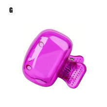 (purple) Travel Toothbrush Head Covers Toothbrush Protector Cap Brush Pod Case Clip