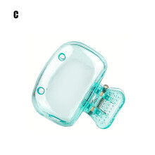 (Light blue) Travel Toothbrush Head Covers Toothbrush Protector Cap Brush Pod Case Clip