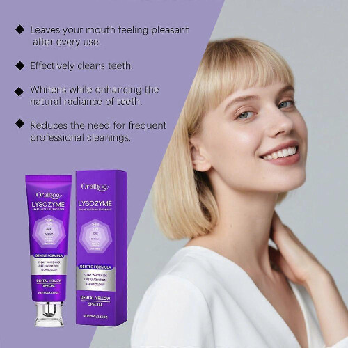 (5pcs)1-5pcs Lysozyme Whitening Toothpaste, 2026 Colour Correcting Purple -Toothpaste New 2
