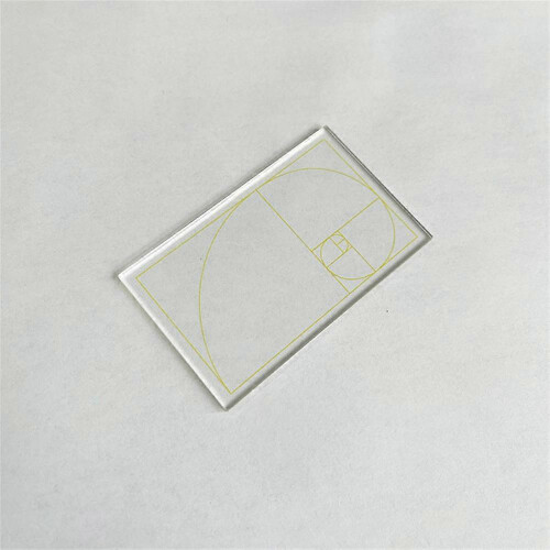 (Yellow line 7cm) Golden Ratio/Fibonacci Composition View Finder, Fibonacci Composition Viewfinder