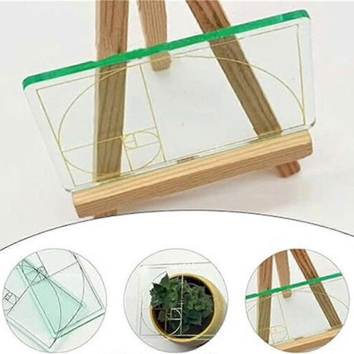 (Yellow line 7cm) Golden Ratio/Fibonacci Composition View Finder, Fibonacci Composition Viewfinder 1