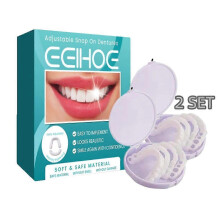 2pcs Adjustable snap-on dentures Cosmetic teeth interdental braces orthodontic denture kits for women and men