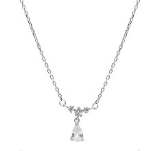 Fashion Water Drop Pendant Necklace Clavicle Chain Women Trendy Simple Jewelry.