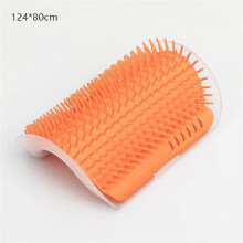 (Orange) Cat Self Groomer Brush Wall Corner Grooming Brush Massage Hair Comb Scratcher~