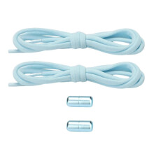 (Pink blue) Unisex Convenient Slip On Shoelace Accessories Elastic No Tie Shoe Laces with Metal Aglets for Commuting Sports Travel brown