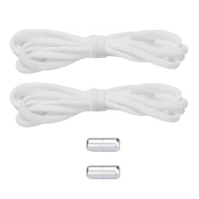 (White) Unisex Convenient Slip On Shoelace Accessories Elastic No Tie Shoe Laces with Metal Aglets for Commuting Sports Travel brown