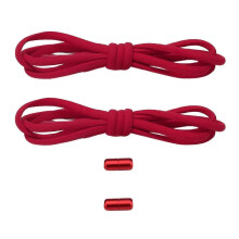 (Red) Unisex Convenient Slip On Shoelace Accessories Elastic No Tie Shoe Laces with Metal Aglets for Commuting Sports Travel brown