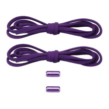 (Purple) Unisex Convenient Slip On Shoelace Accessories Elastic No Tie Shoe Laces with Metal Aglets for Commuting Sports Travel brown
