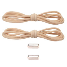 (Khaki) Unisex Convenient Slip On Shoelace Accessories Elastic No Tie Shoe Laces with Metal Aglets for Commuting Sports Travel brown