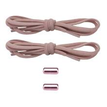 (Korean fans) Unisex Convenient Slip On Shoelace Accessories Elastic No Tie Shoe Laces with Metal Aglets for Commuting Sports Travel brown