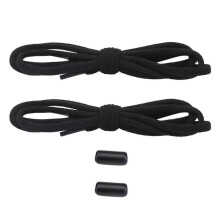 (Black) Unisex Convenient Slip On Shoelace Accessories Elastic No Tie Shoe Laces with Metal Aglets for Commuting Sports Travel brown