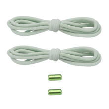 (Bean paste green) Unisex Convenient Slip On Shoelace Accessories Elastic No Tie Shoe Laces with Metal Aglets for Commuting Sports Travel brown
