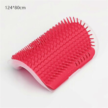 (Red) Cat Self Groomer Brush Wall Corner Grooming Brush Massage Hair Comb Scratcher~