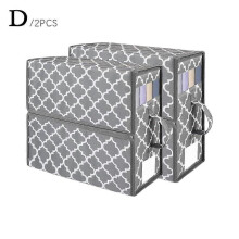 (White) 2PCS Bed Sheet Organizer Bed Sheet Storage Box for Pillowcases Blanket Towels