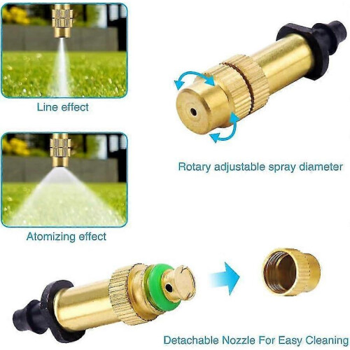 15 Pcs Adjustable Brass Misting Spray,atomizing Sprinklers,sprinkler Heads Nozzles - DD 2