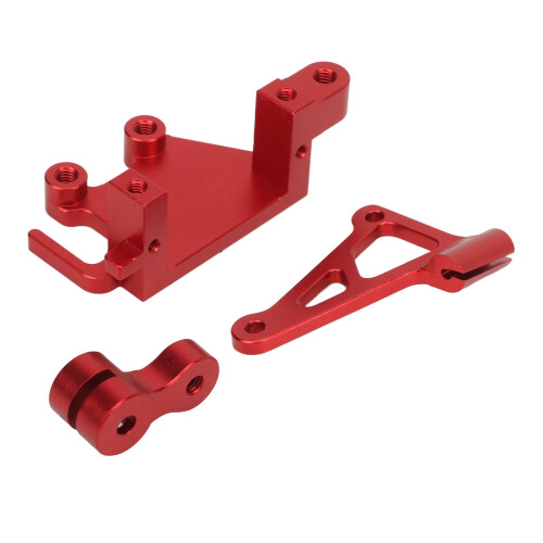 Aluminum MX 1/4 RC Servo Bracket Arm Set Red