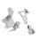 Silver RC Servo Bracket Arm Set for Promoto MX 1/4 1