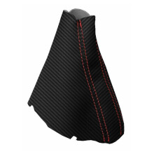 PU Leather Carbon Fiber E Brake Boot Cover Black Red Stitch for 320i 325i 323i 20042010