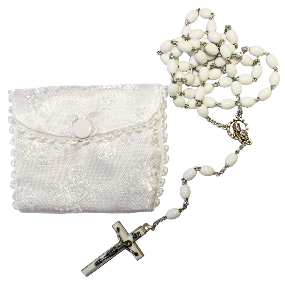 First Holy Communion Rosary ? Rosary With Purse C6029 - 0264 White Widdle Gifts