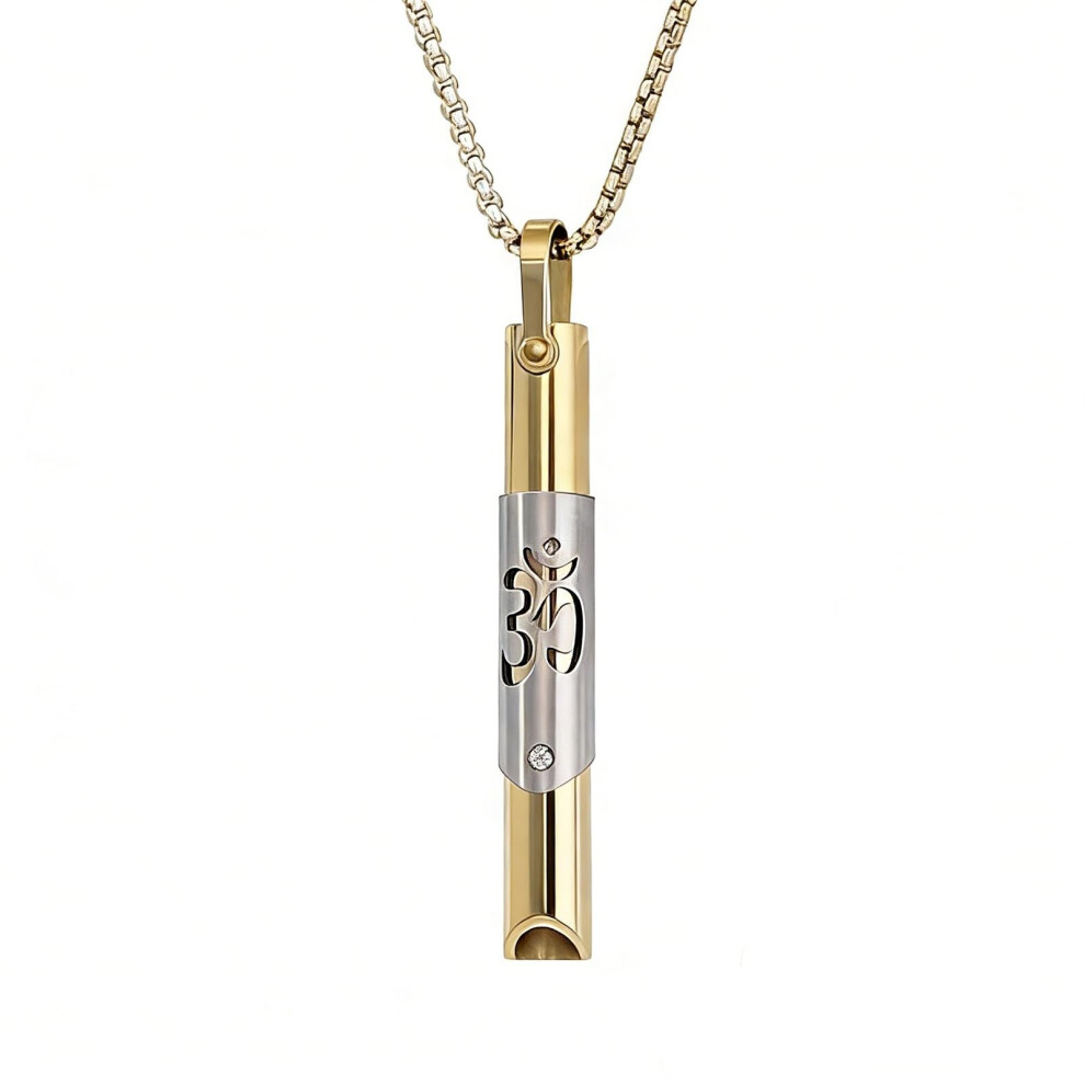 Fresilkora Breathing Necklace, Anxiety Relief Necklace, Stop Vaping Breath Link For Stress Relief & Calm Carry, Whistle Aids Air Inhaler For Adhd Yoga