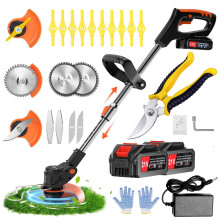 Cordless strimmer with 2 * 21V 2.0Ah batteries, Height Adjustable Battery strimmers/Garden strimmer/Electric strimmer for garden, lawn?villa