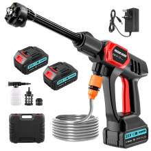 Worshow Cordless Pressure Washer, 21V 652PSI Portable High Power Washers, Handheld Jet Wash with 6 in 1 Nozzle,2*3Ah Battery,5m Hose, High-Pressure