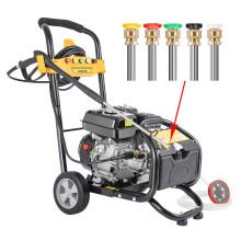 Fridgestea 7.5HP 420cc Petrol Pressure Washer, 2200PSI 9L/min High Power Jet Cleaner 3400 RPM with 8m Hose & 5 Nozzles, Jet Washer with Safety Lockfor