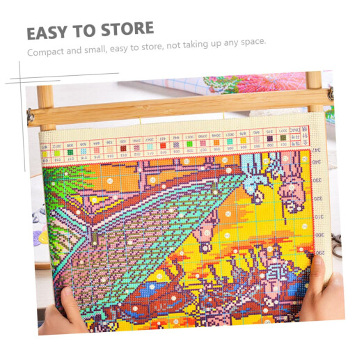 Adjustable Wooden Embroidery Stand with Stable Support and Ergonomic Stitching Angle for Beginners 1