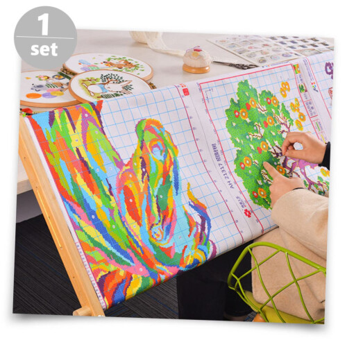 Adjustable Wooden Embroidery Stand with Stable Support and Ergonomic Stitching Angle for Beginners 2