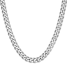 SoulCats SoulCatsSoul-Cats? Set - Mens Curb Chain neclace and Bracelet in Stainless Steel, in Silver, Wide:8 mm, neclace Length ca. 60 cm