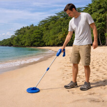 Lightweight Metal Detector with Adjustable Shaft Movable Head Waterproof Search Coil Sensitivity Control Loud Buzzer Alert Portable Easy Use PP3