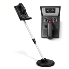 Full Sized Metal Detector with Discrimination VU Meter Headphone Jack Adjustable Shaft Waterproof Search Coil for Hobby and Treasure Hunting