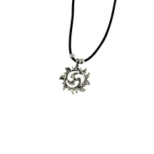 Zac's Alter Ego Sun Pendant on Wax Cord Necklace for Men/Women