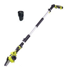 Garden Gear 12V 2-in-1 Telescopic Chainsaw Handheld Cordless Mini Pole Saw, 2.0Ah Lithium-Ion Battery, 60-Min Runtime, Fast Charge, Lightweight &