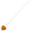 Large Orange Heart Chain Necklace 1