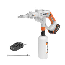 WORX Cordless Handheld Sprayer, WP650E 20V Portable Sanitizing Sprayer, Disinfectant Fogger, 1L Graduated Bottle, 1pcs Spray Nozzle & Short Lance Kit,