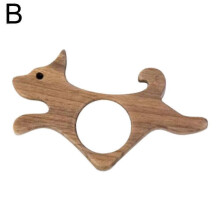 (Dog) Wooden Pet Thumb Bookmark Portable Thumb Book Clips