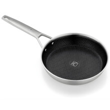 BRA Hybrid Cell Non-Stick 18/10 Stainless Steel Frying Pan (26cm) Durable Stainless Steel Non Stick Frying Pan with Aluminium Inner Ideal for