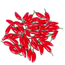 50pcs Mini Fake Hot Chili Peppers, Simulation Artificial Lifelike Red Pepper for Photographic Props - PR