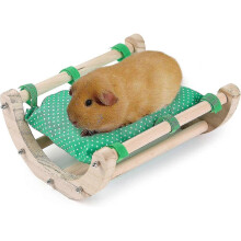 (Green) Squirrel Wooden Sofa Shaker Hamster Winter Warm Cotton Nest (Green) 1 Piece - dd01